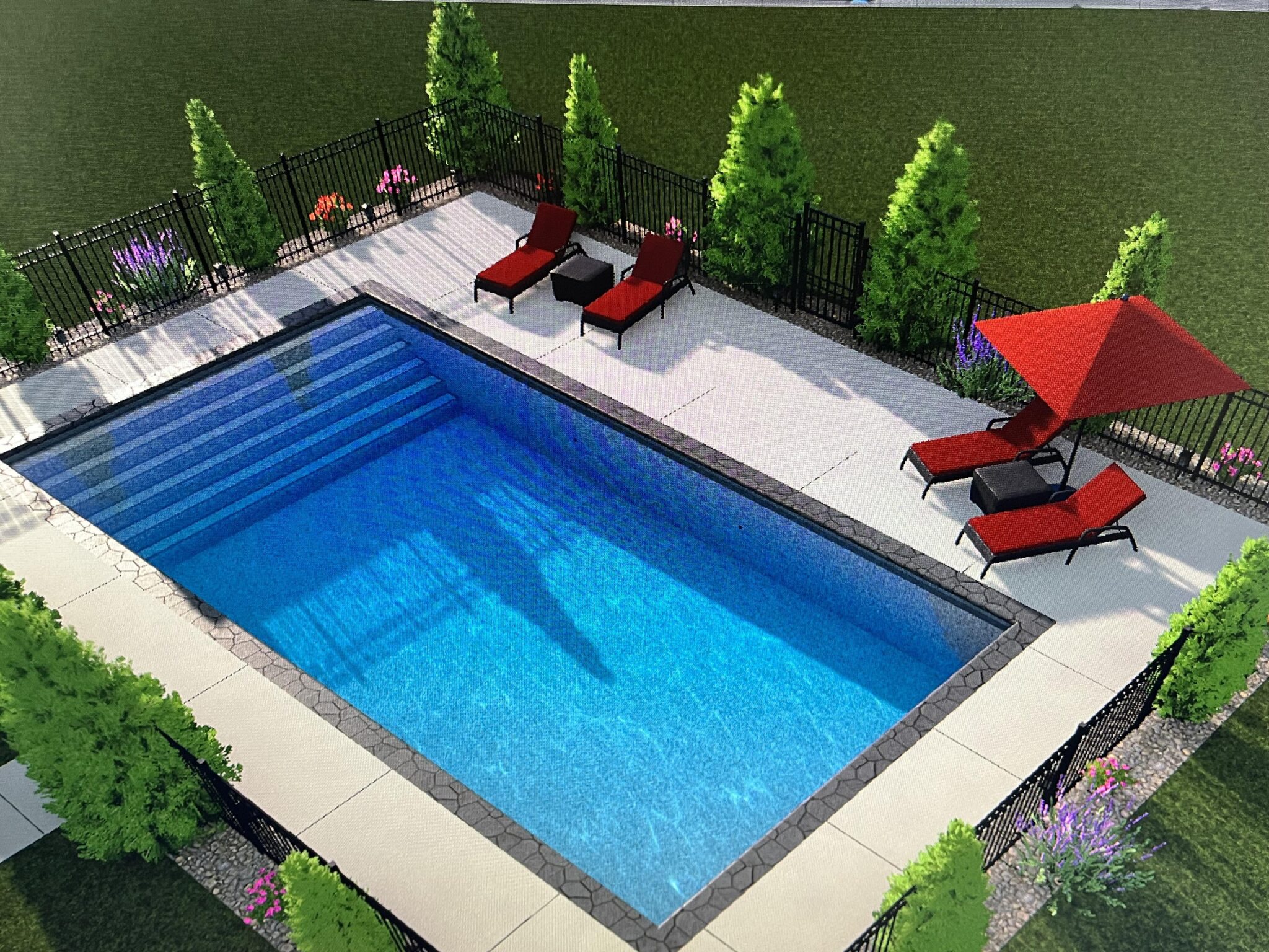 Custom 3D Designs Prior to Construction Dilleys Custom Pools